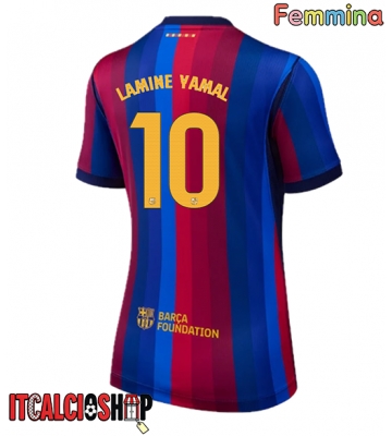 Barcelona Lamine Yamal #10 Prima Maglia Femmina 2026-27 Manica Corta